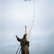 Arrivo della statua sul M. Guglielmo