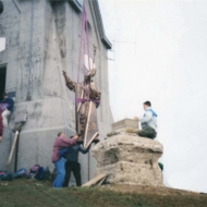 Arrivo della statua sul M. Guglielmo